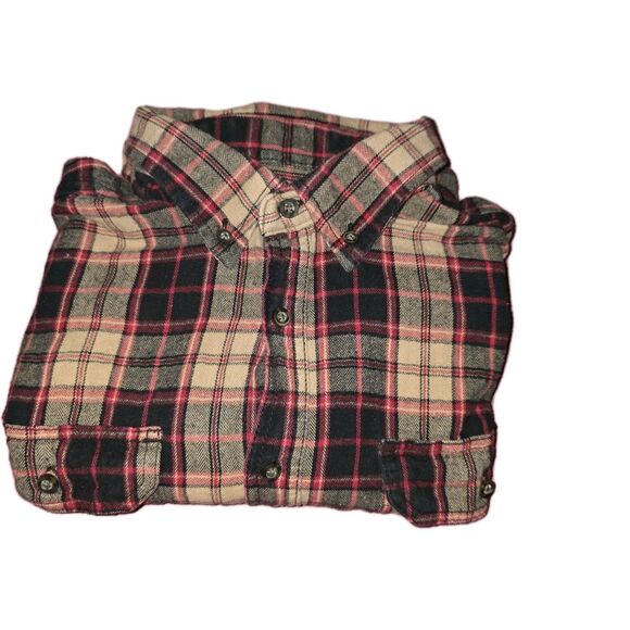 VTG Faded Glory Flannel Shirt Men's Lg 42/44 Plaid Button-Down L/S Unisex 90’s - Picture 3 of 11